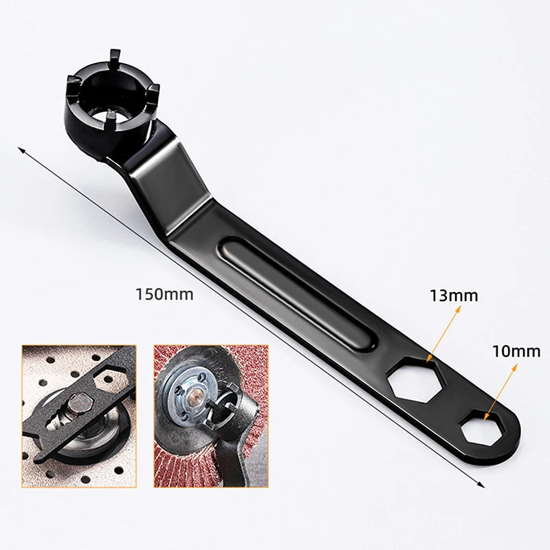 Angle Grinder Wrench 4-Claw Lock Nut Flange Spanner Tool