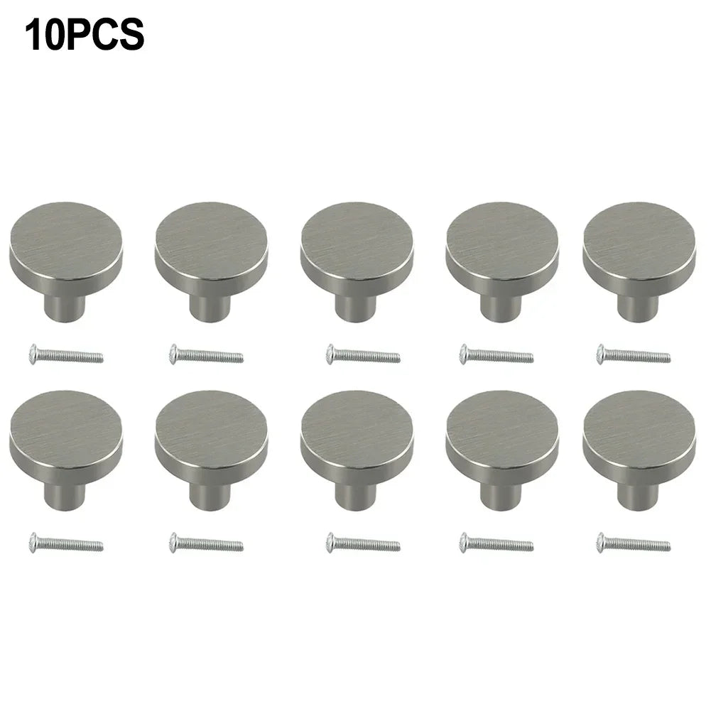Round Single Hole Cabinet & Drawer Handle | Space Aluminum