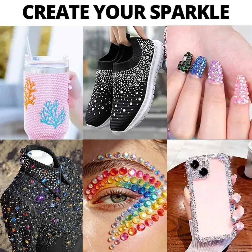 1Set 24/40 Grid 3mm Mixed Color Resin Drill AB Rhinestone Set For Nail Art Charms Colorful DIY Decoration Clothing Crafts Peaceful Pleasures Health and Wellness