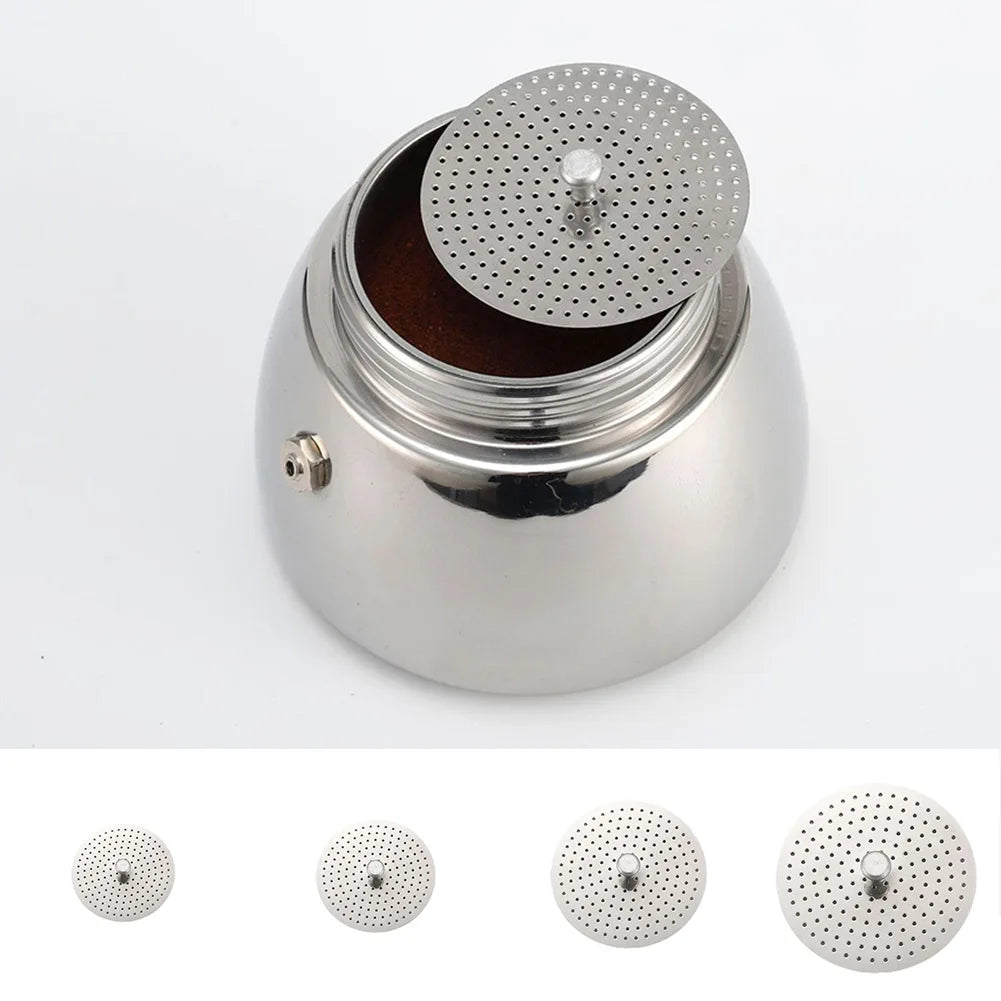 Stainless Steel Moka Pot Filter Plate | 2–9 Cup Sizes