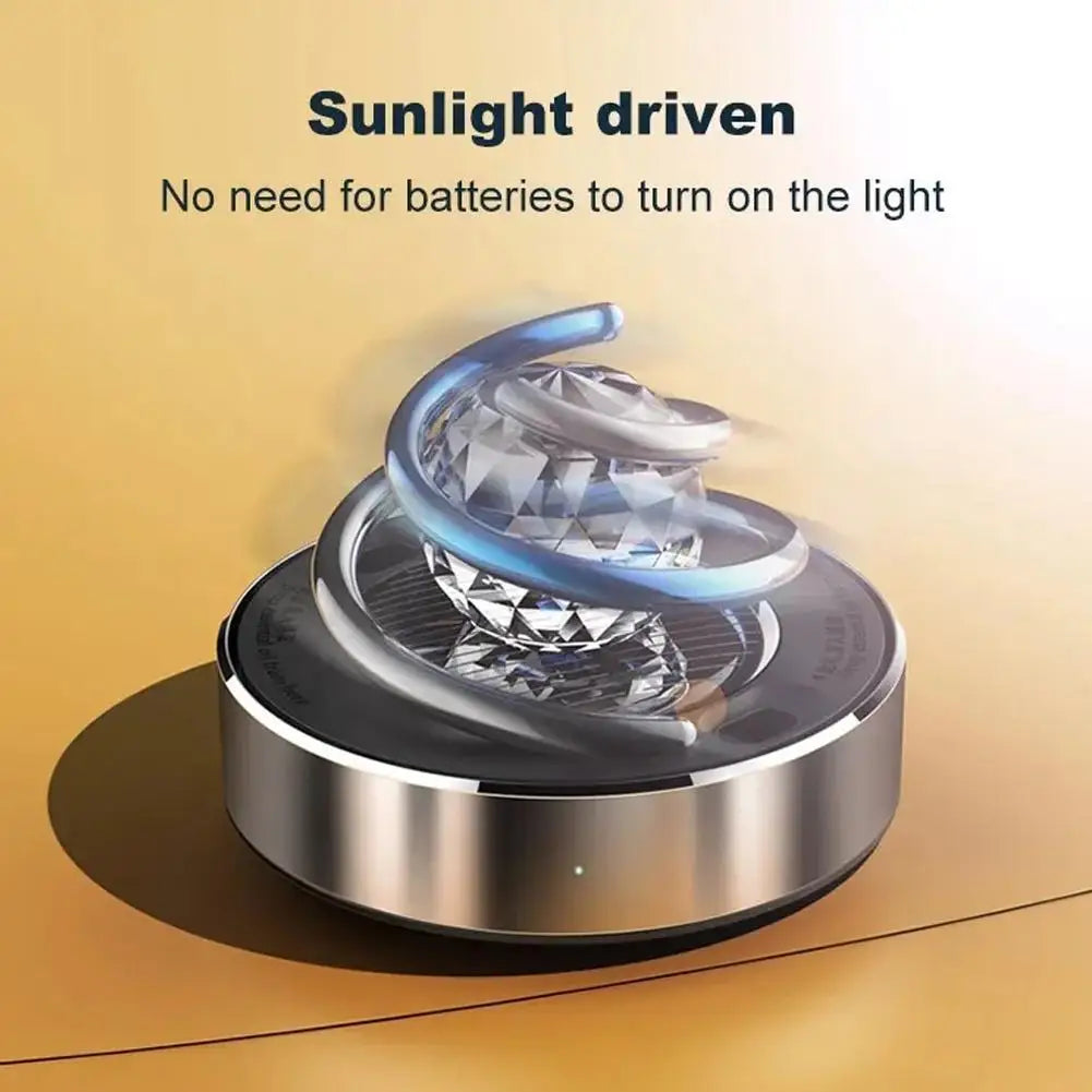 Solar Rotating Car Air Freshener | Rhinestone Aromatherapy Diffuser