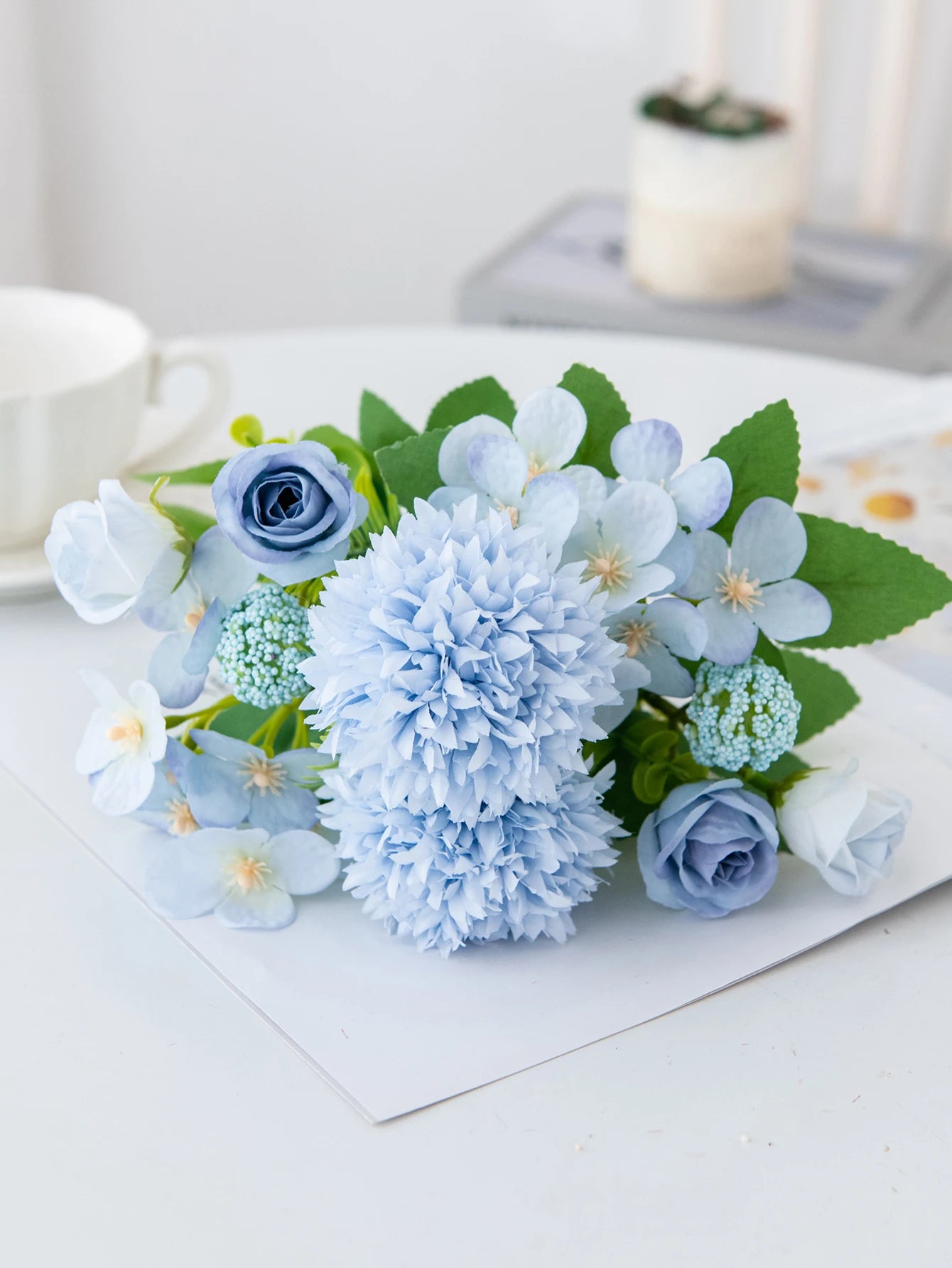 Artificial Silk Chrysanthemum Rose Bouquet | Wedding Home Decor