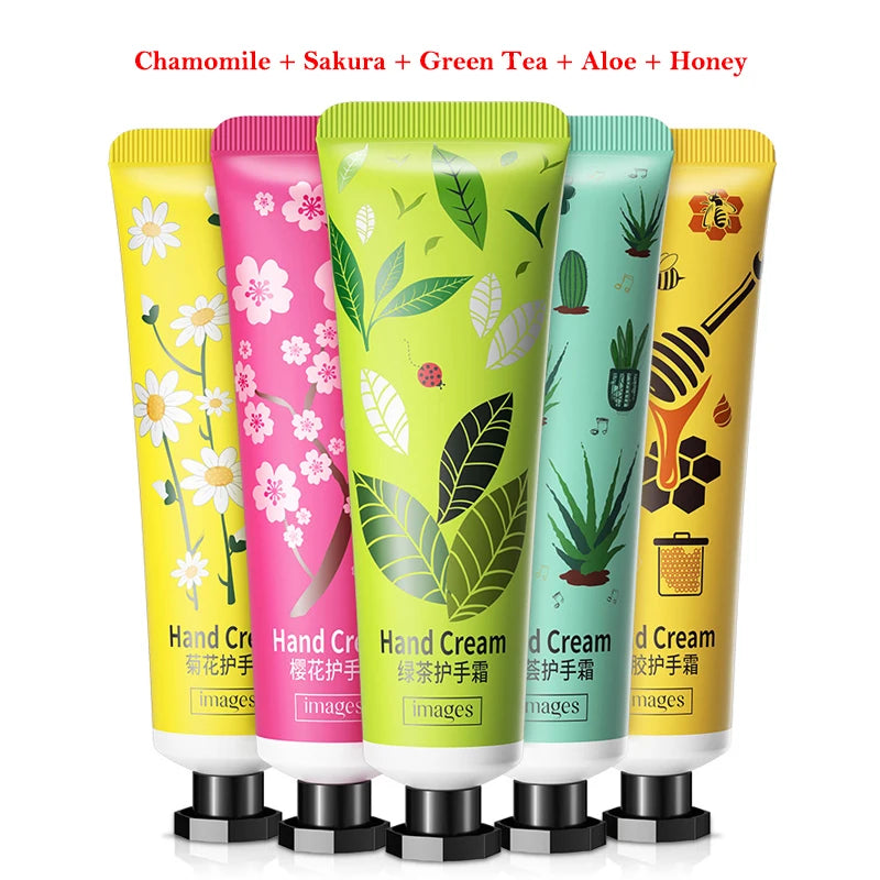 5-Piece Fruit Hand Cream Set – Moisturizing & Anti-Chapping