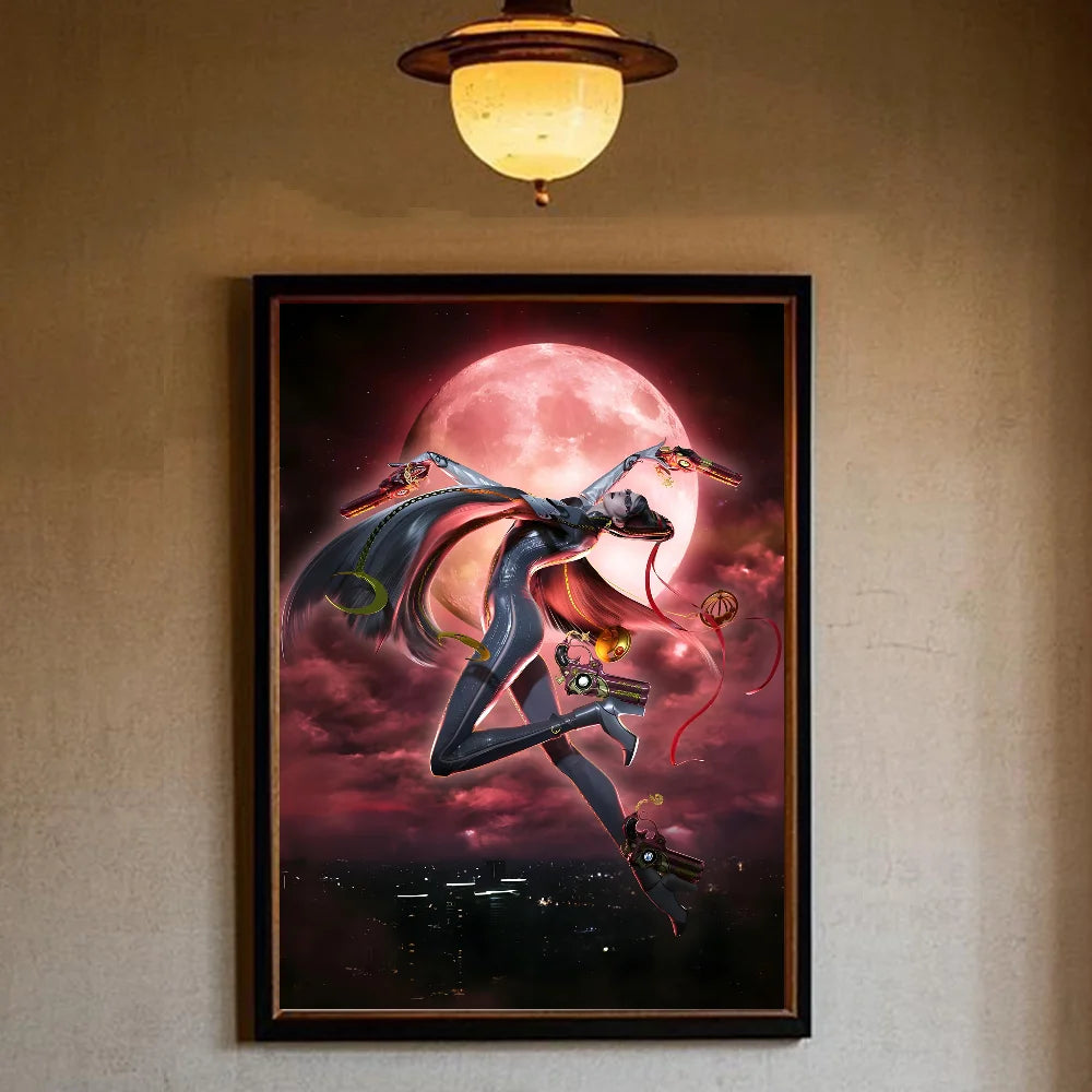 Bayonetta 3 Vintage Poster | HD Waterproof PVC Wall Art Gaming Wall Poster Peaceful Pleasures Health and Wellness z11 40X50cmNoframe