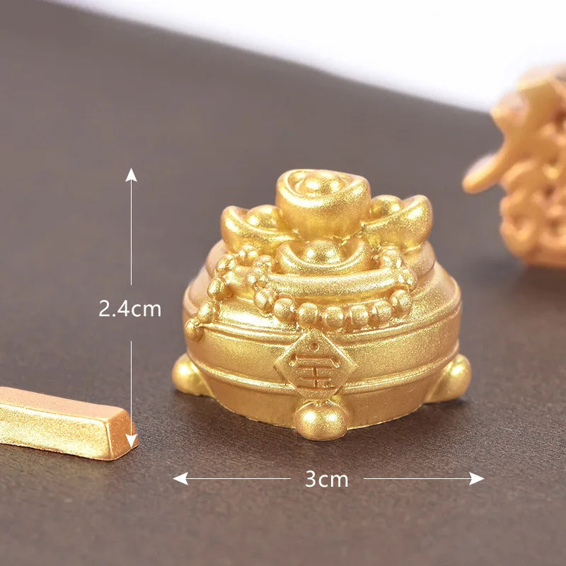 Feng Shui Auspicious Fa Cai Money Tree Gold Ingot Bag Lucky Fortune Spring Festival Mascot Desktop Ornament Car Home Decor Craft Peaceful Pleasures Health and Wellness 4 1