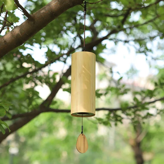 Chord Wind Chimes Japanese Hand Crank Retro Bamboo Meditation Sound Peaceful Pleasures Health and Wellness
