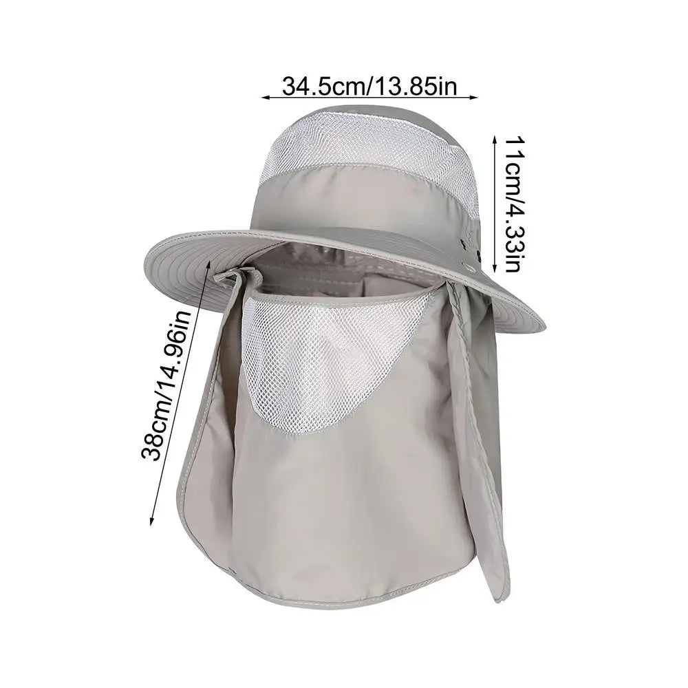 UPF 50+ Sun Hat with Neck Flap – Fishing & Hiking Bucket Hat