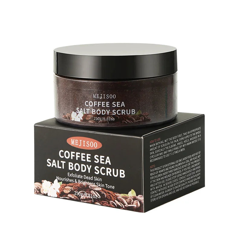 Coffee Sea Salt Body Scrub – Natural Exfoliating Cleanser 250g