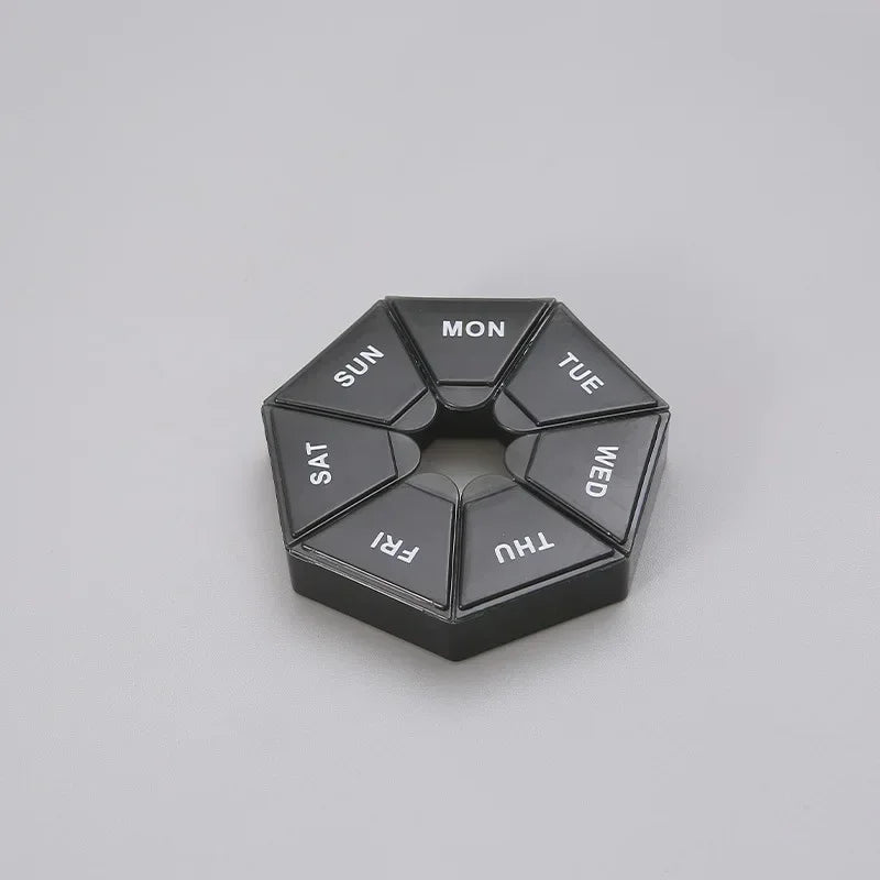 New 7 Days Pill Medicine Box Weekly Tablet Holder Portable Travel Mini Small Pill Box Pills Cases Storage Organizer Container Peaceful Pleasures Health and Wellness NO.1