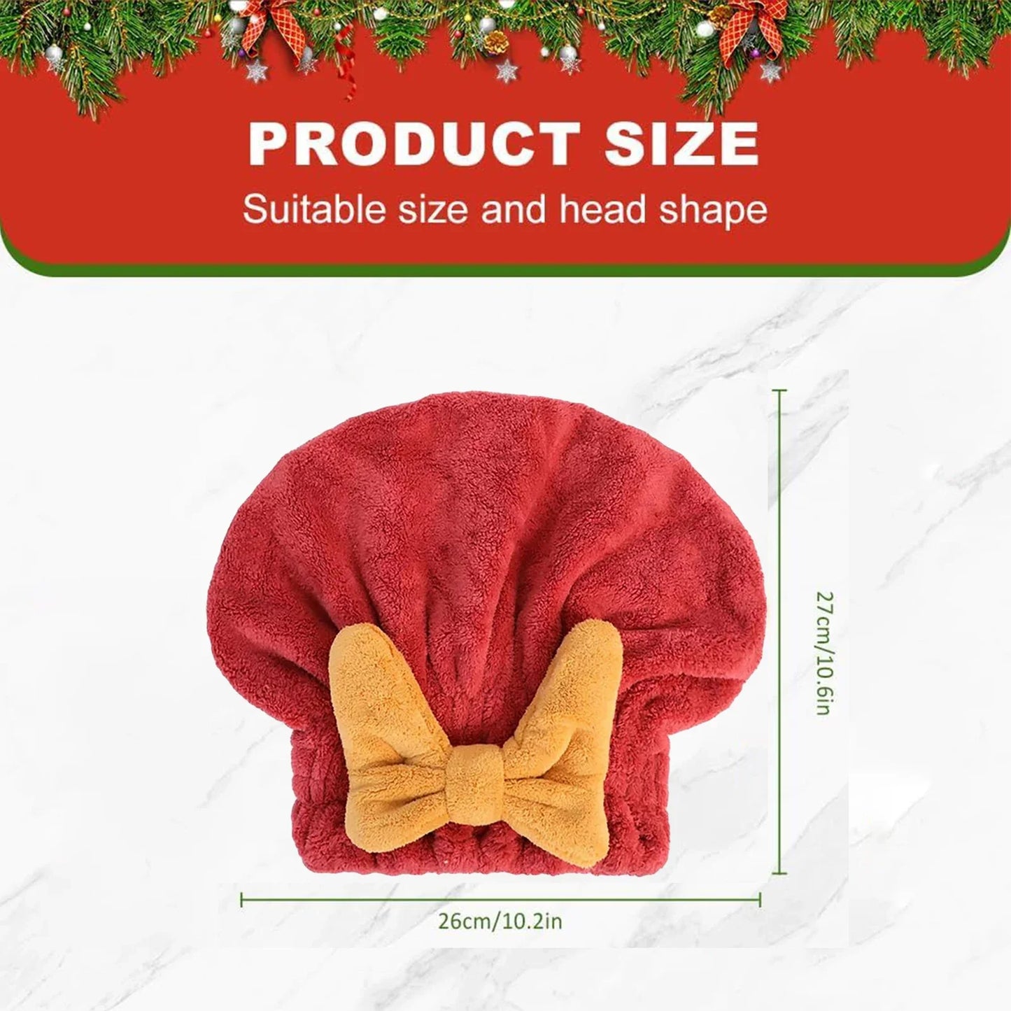 Microfiber Hair Towel Wrap Bow-Knot – Curly & Long Hair Turban