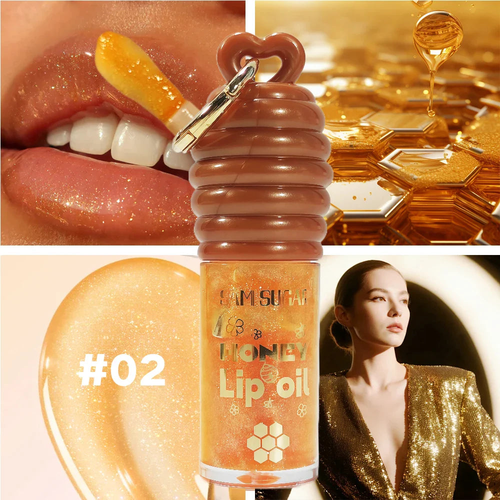 SAM SUGAR Honey Essence Lip Oil – Hydrating, Non-Sticky Glaze