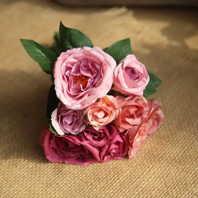 Silk Rose Wedding Bouquet – Artificial Bridal Flowers | Lovegrace
