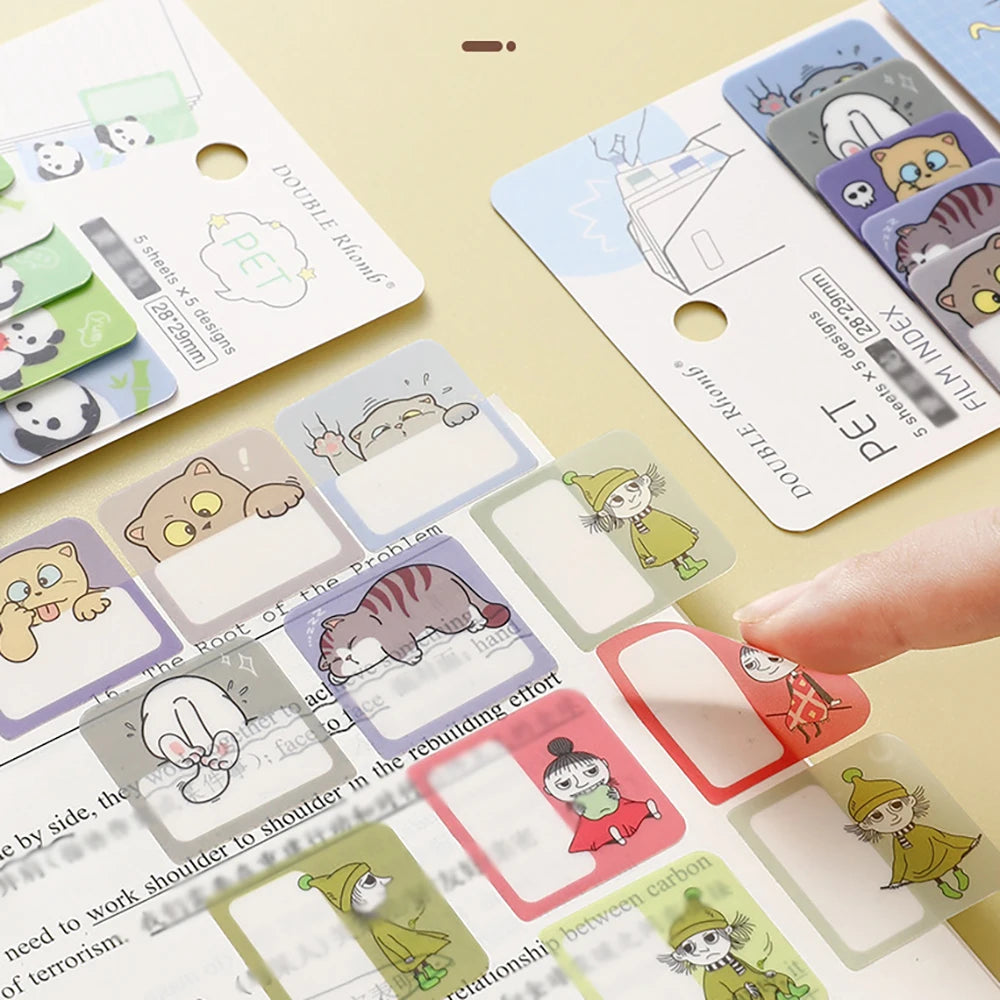 Cartoon Waterproof Convenient Index Student Cute Sticky Notes Office