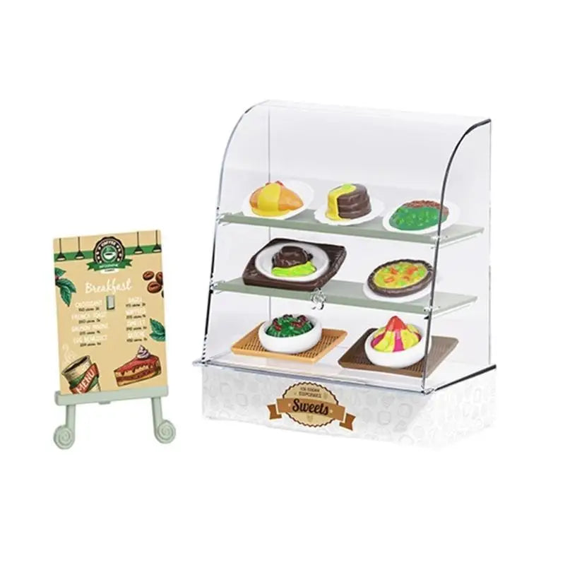 Miniature Bakery Cabinet & Cake Display Set – 1:12 Dollhouse