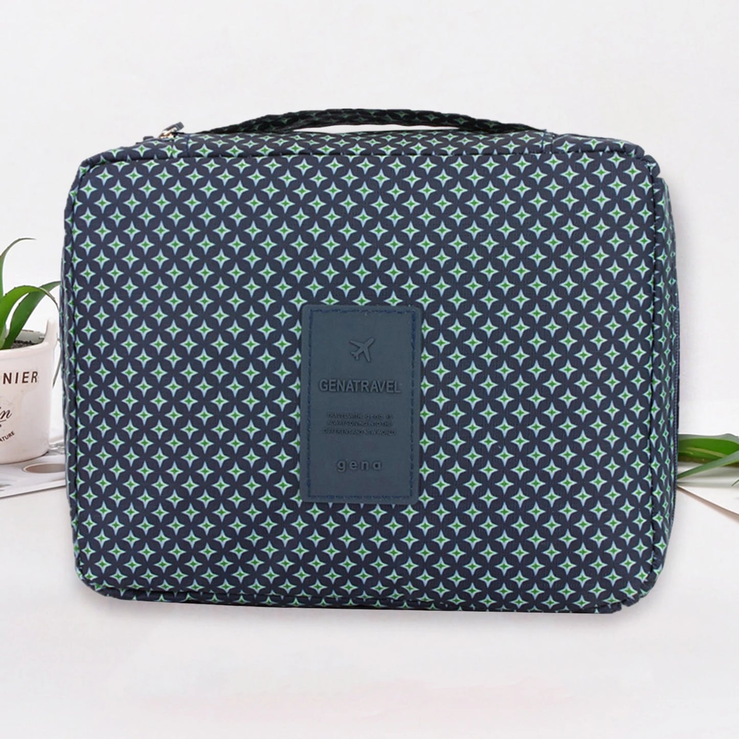 Extra Large Capacity Toiletry Bags Large Makeup Bag Cosmetic Organizer for Travel Toiletries and Shower Peaceful Pleasures Health and Wellness
