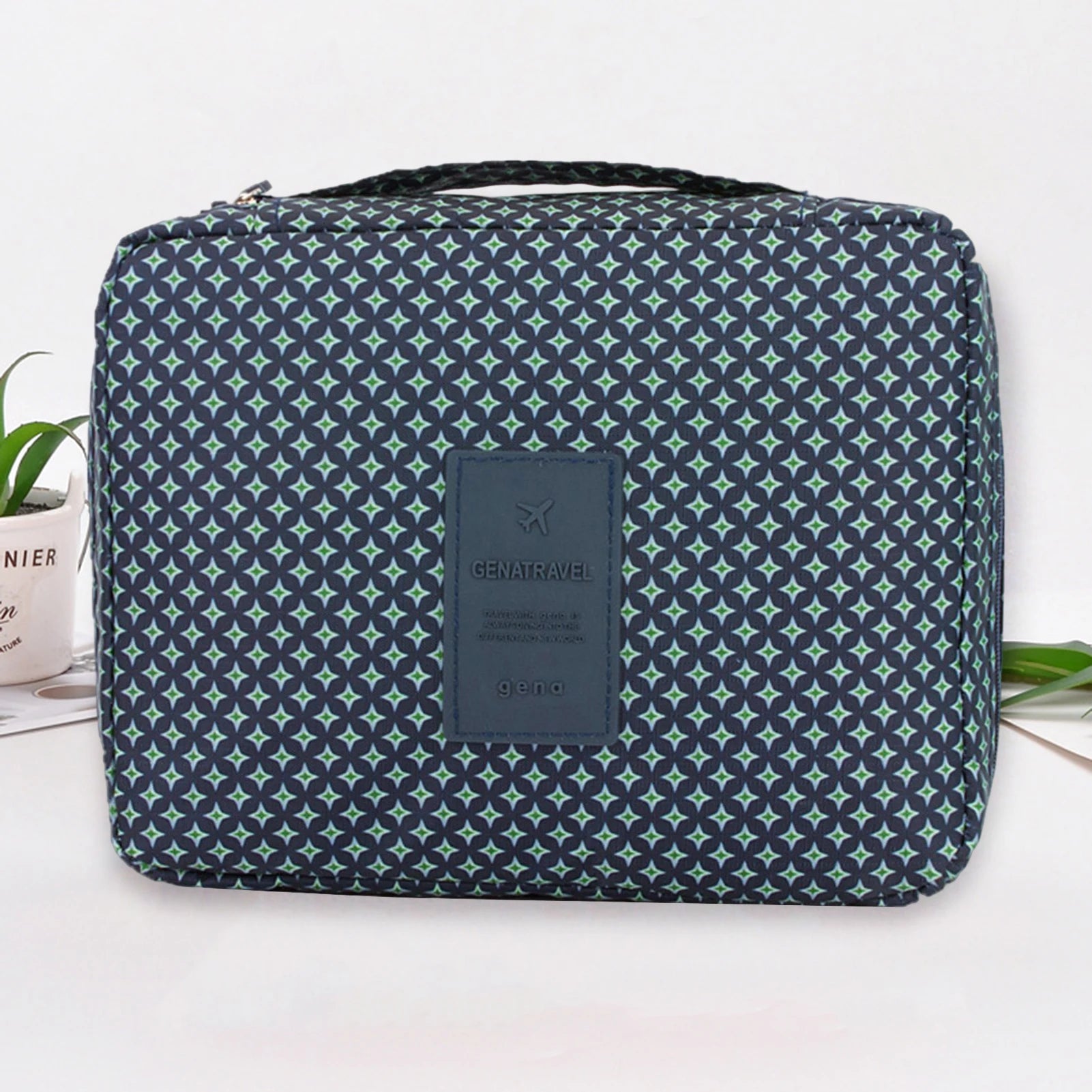 Extra Large Capacity Toiletry Bags Large Makeup Bag Cosmetic Organizer for Travel Toiletries and Shower Peaceful Pleasures Health and Wellness