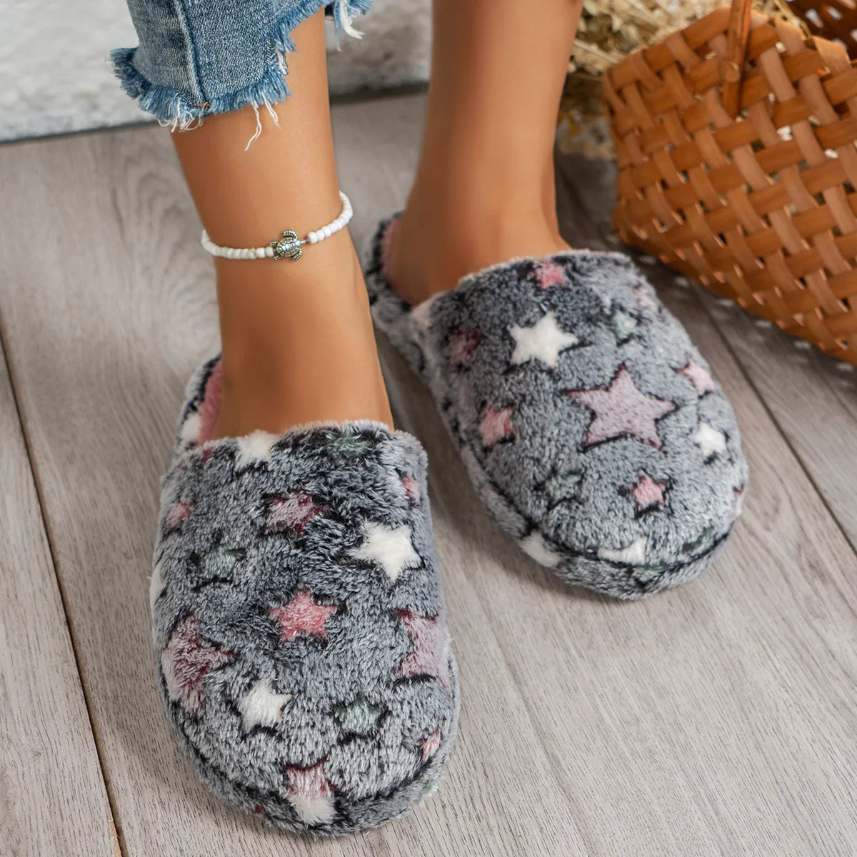 Warm Plush Indoor Slippers | Anti-Slip Soft House Slides