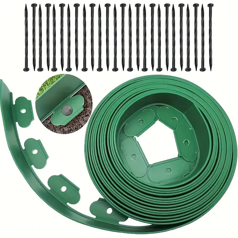 10M L-Shaped PE Lawn Edging | Heavy Duty Garden Border