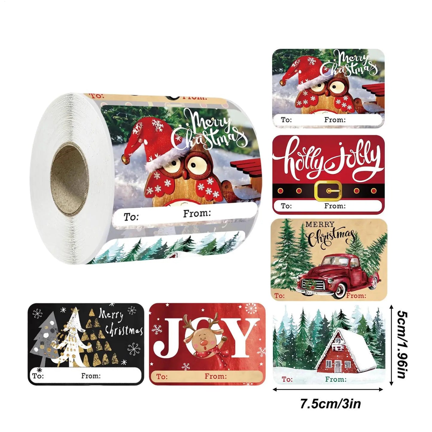 250pcs Christmas Stickers Self-Adhesive Festive Decals for Gifts Holiday Stickers Peaceful Pleasures Health and Wellness