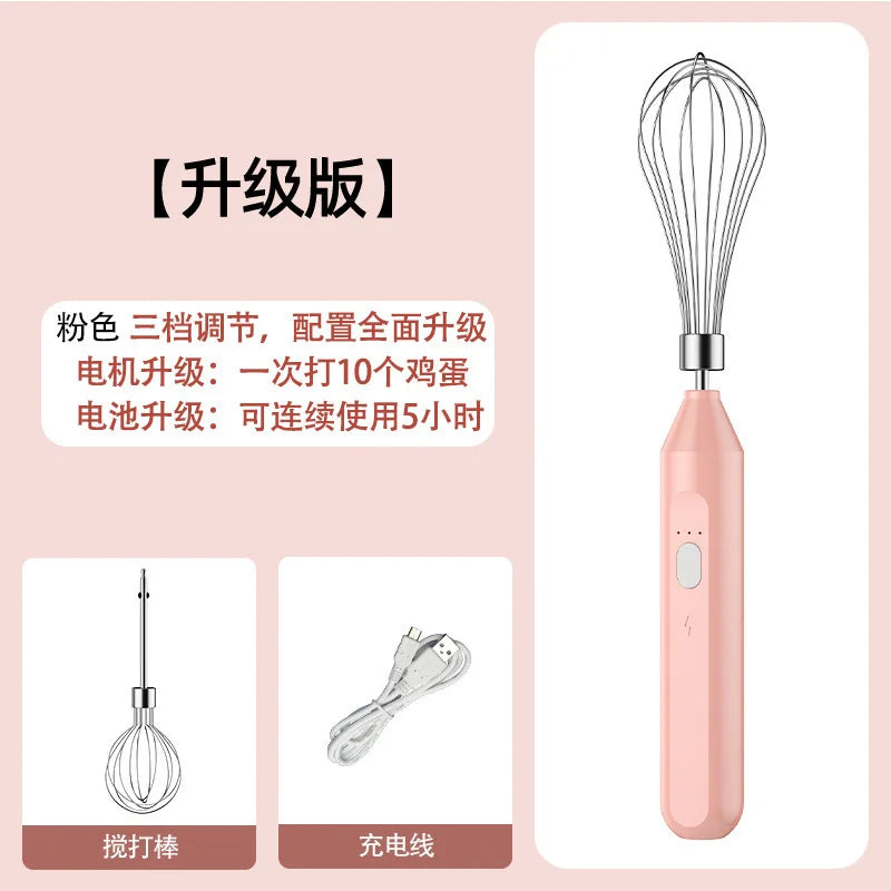 Electric Handheld Milk Frother & Egg Beater – USB Rechargeable