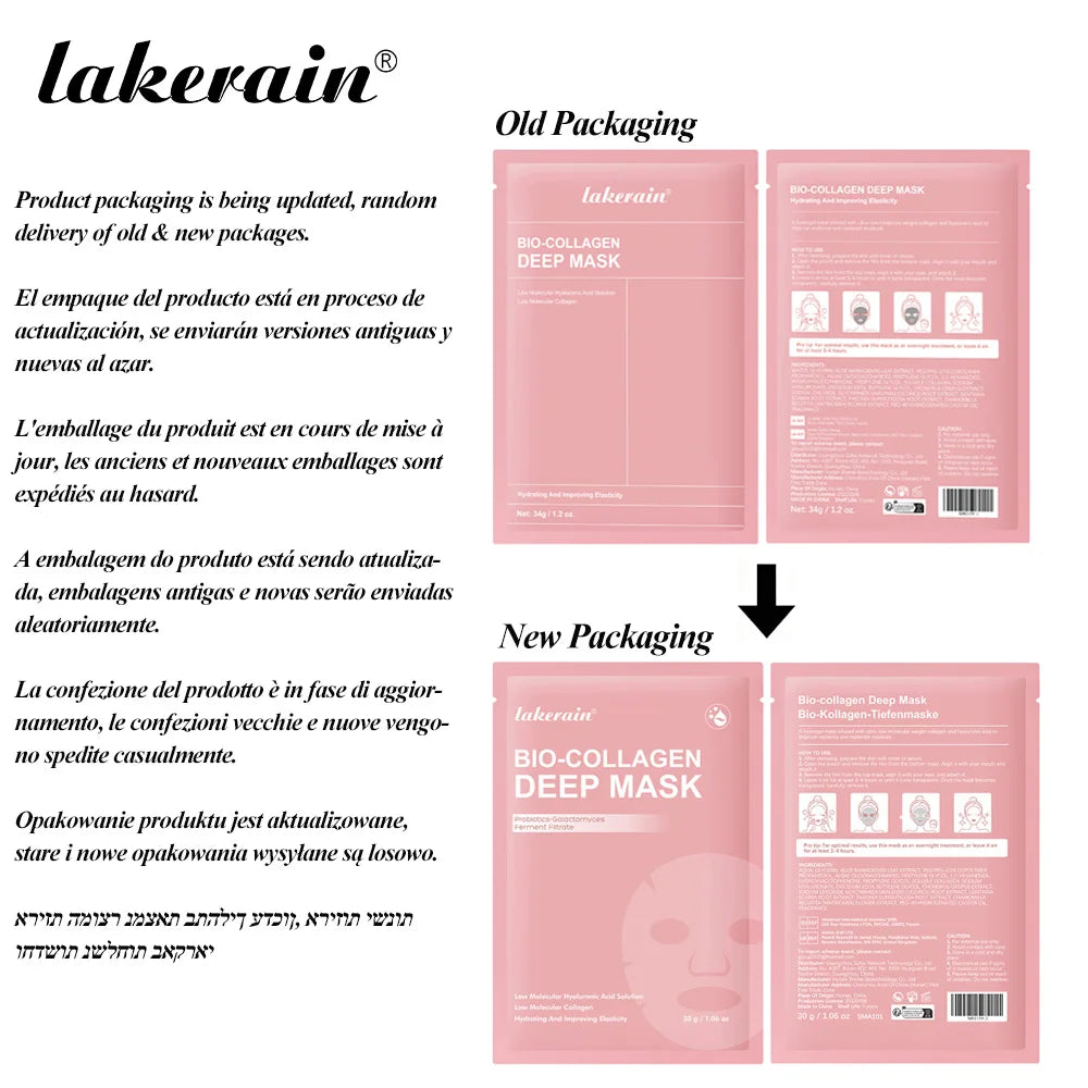 Bio-Collagen Deep Face Mask Shrink Pores Deep Hydrating Overnight Mask Moisturizing Refreshing Brightening Face Skin Care Peaceful Pleasures Health and Wellness
