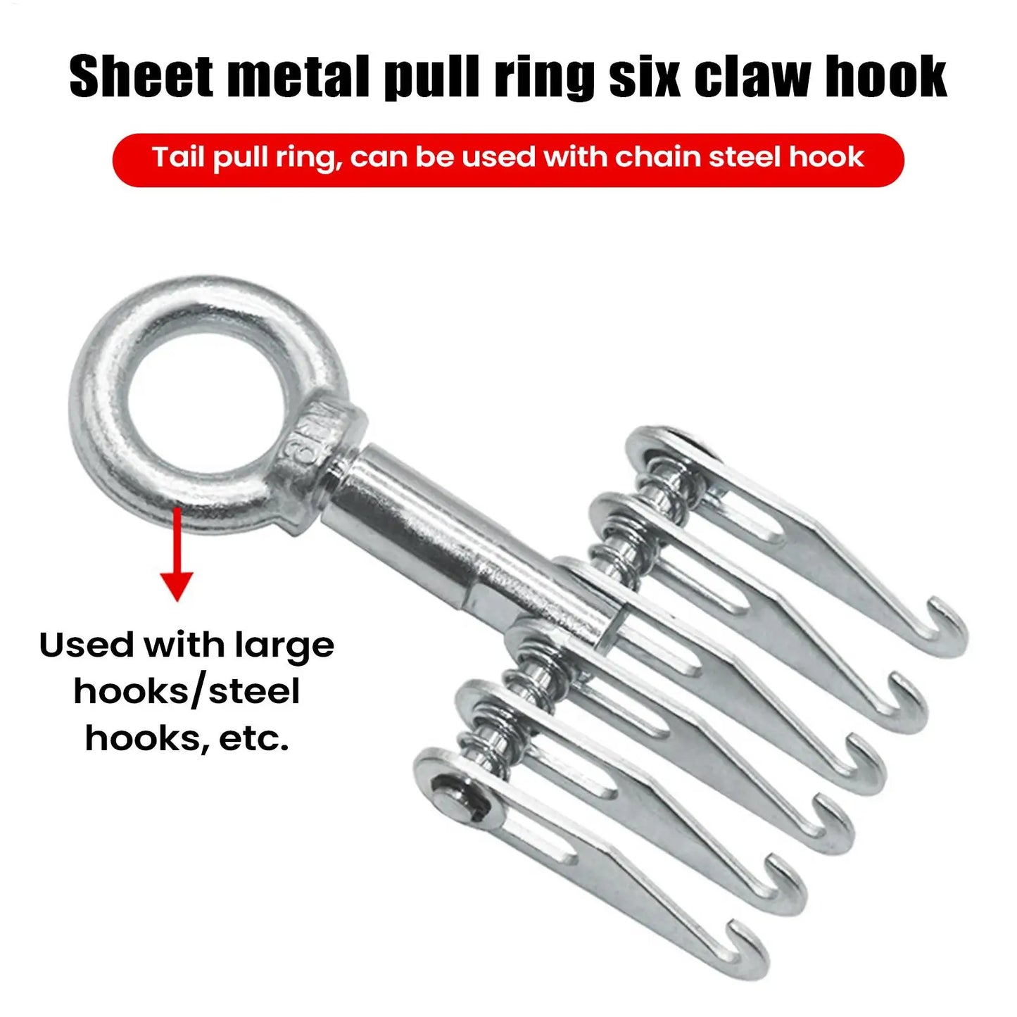 6-Claw Car Dent Puller Hook & Lifting Ring | Slide Hammer