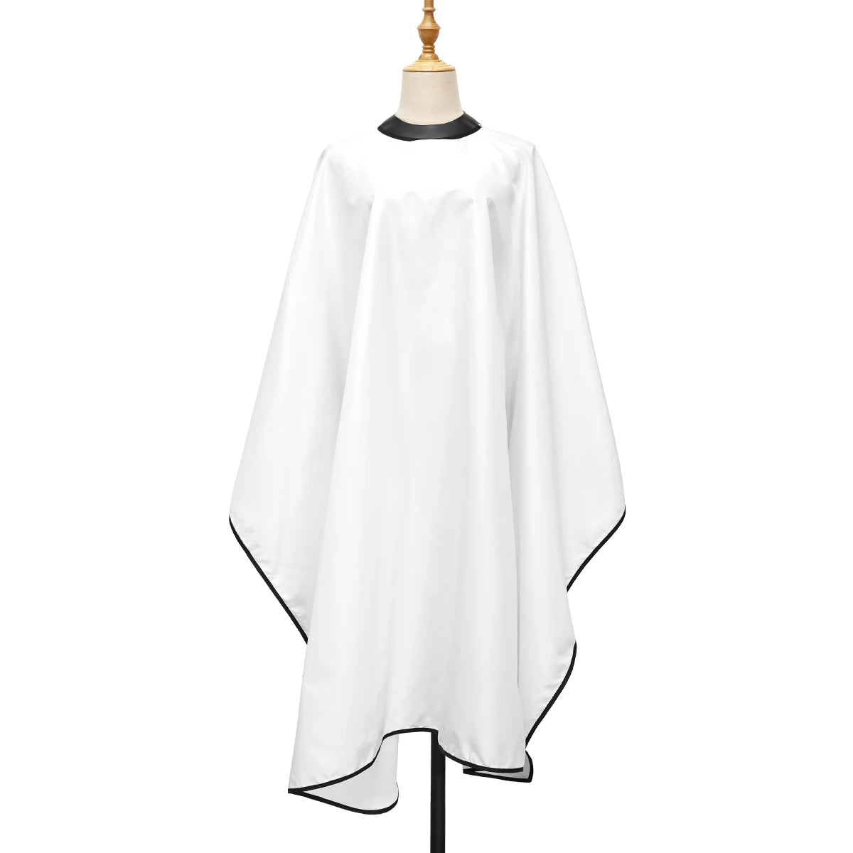 Professional Silicone Collar Buckle Barber Salon Hairdressing Apron Barber Capes Waterproof Barber Cloth Coat Barbershop Tools Peaceful Pleasures Health and Wellness White
