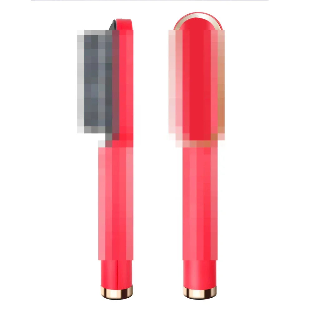 Professional Advanced Negative Ionic Hair Straightener Brush 2-in-1 Anti-Scald Feature Hot Comb For Styling & Straightening Hair Peaceful Pleasures Health and Wellness red no box UK