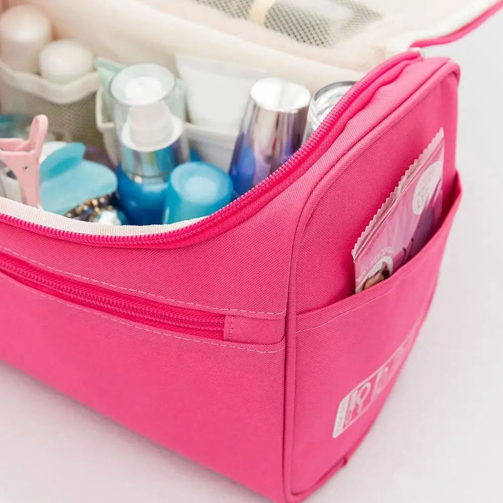 Travel Wash Makeup Bag,Large Capacity Cosmetic Organizer Waterproof Toilet Bag Portable Durable Toiletry Bag for Daily Use Peaceful Pleasures Health and Wellness