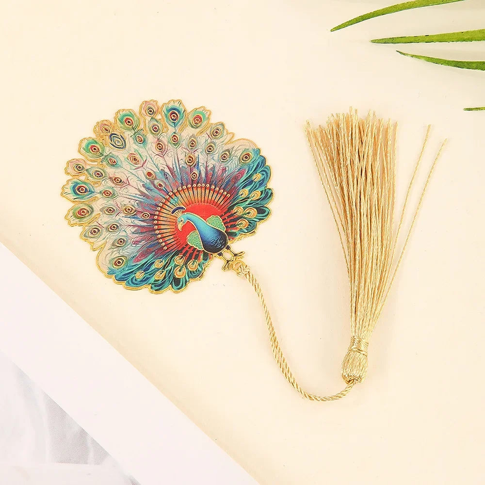 Leaf Vein Office Chinese Style Retro Book Clip Book Holder Page Clip Bookmark Leaf Bookmark Hollow Book Mark Metal Bookmarks Peaceful Pleasures Health and Wellness type6