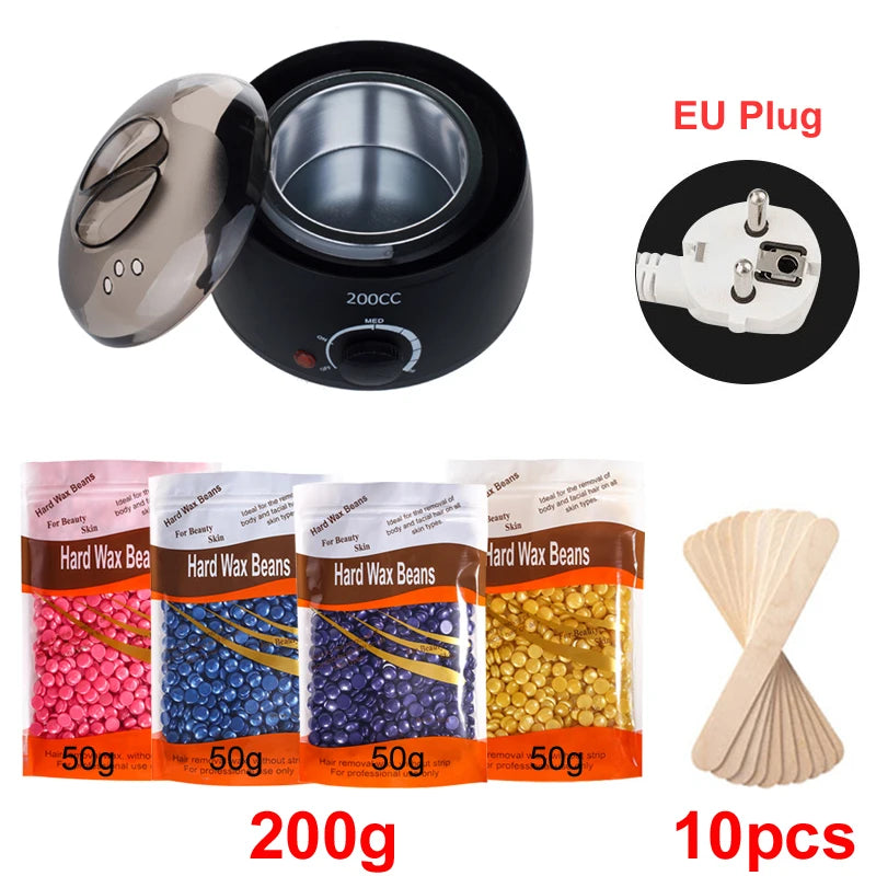 Wax Heater for Hair Removal Waxing Warmer Dipping Pot Wax Melting Machine Depilation Paraffin Warmer Wax Heater Kit Peaceful Pleasures Health and Wellness 035-B-EU-200g