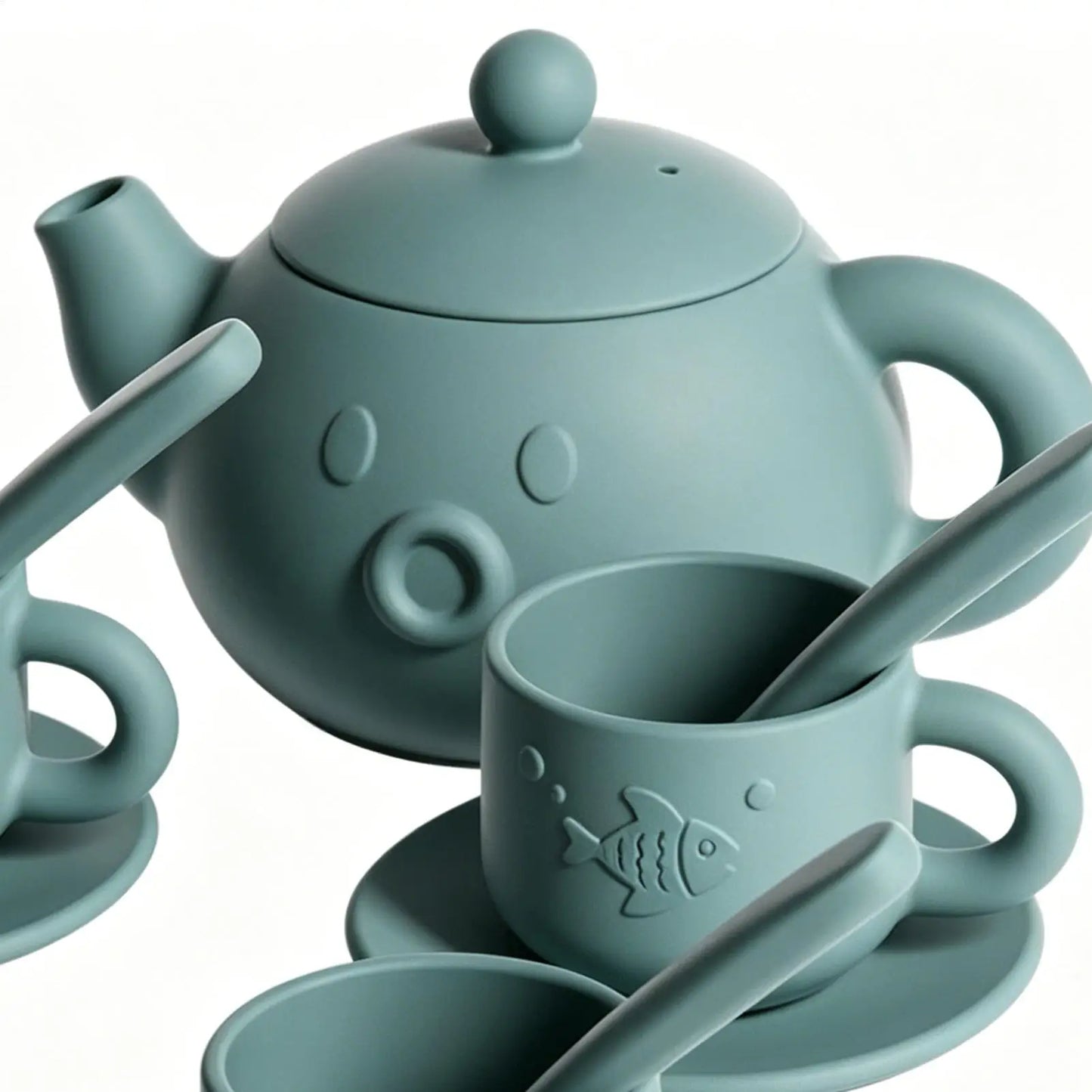 Kids Silicone Tea Party Set | Montessori Pretend Play Toy