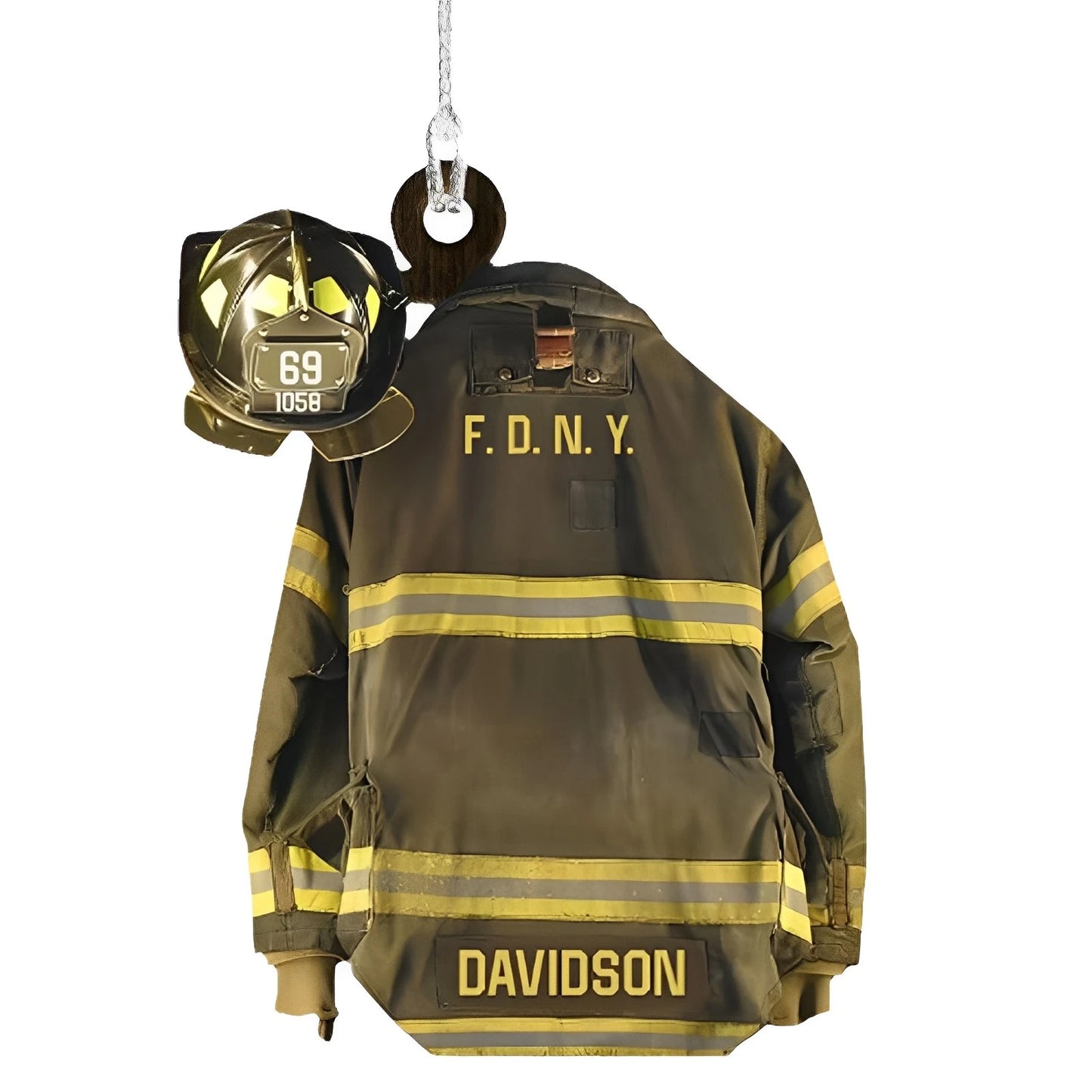 Firefighter Theme Pendant with Lanyard Adding Christmas Ambience Hangings for Table Bookshelf Fireplace Decor Peaceful Pleasures Health and Wellness D