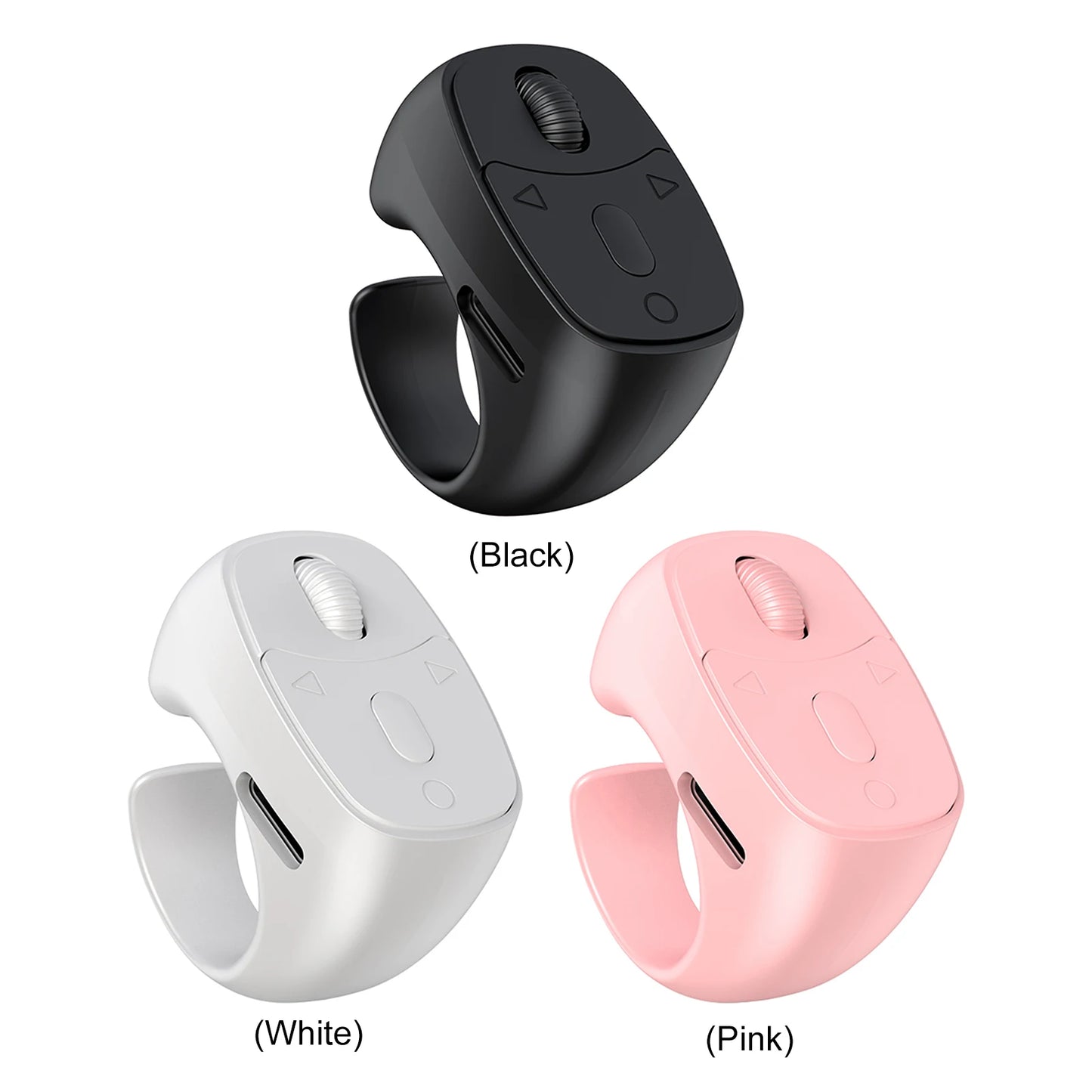 Bluetooth 5.3 Finger Ring Remote – Page Turner & Selfie Button