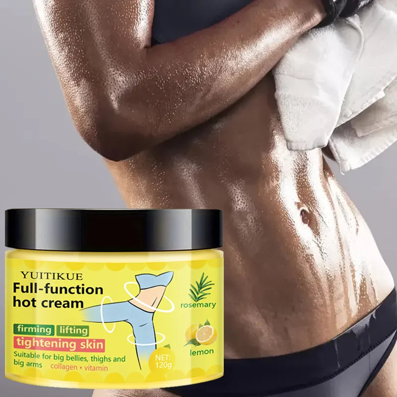 Full-function Hot Cream 120g - Firming, Lifting & Tightening, Rosemary & Lemon Formula for Belly, Thighs & Arms Peaceful Pleasures Health and Wellness