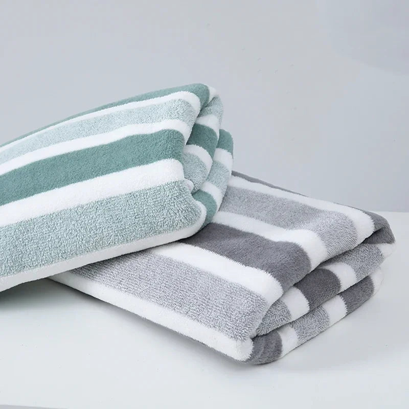 Striped Towel Set – Soft Quick-Dry Bath & Hand Towels