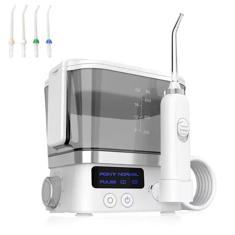Water Flosser Oral Irrigator | 4 Nozzles, 10 Pressure Levels