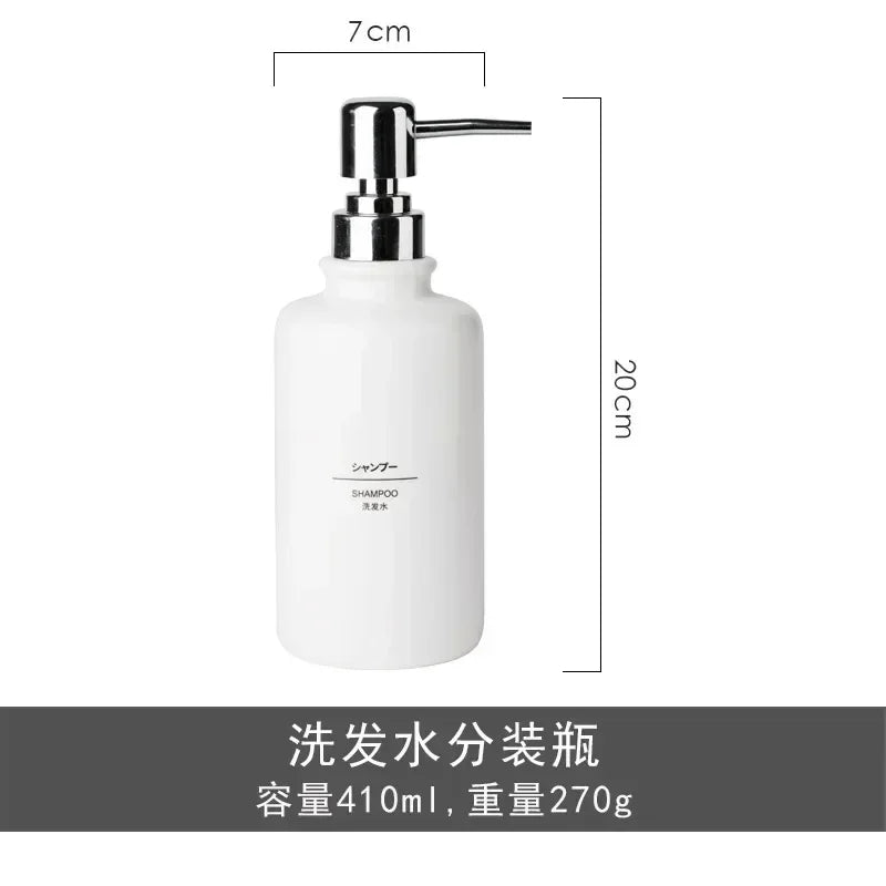 Ceramic Liquid Soap Dispensers, Emulsion Sub Bottl, Latex Bottles, Bathroom Accessories Set, Wedding Gift, 1piece Peaceful Pleasures Health and Wellness China Mainland shampoo