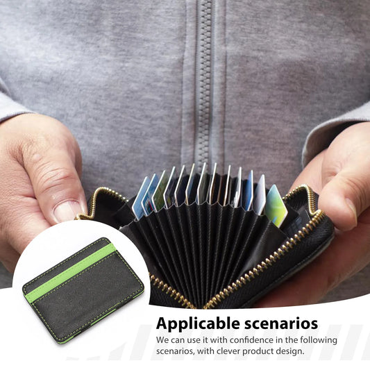 Ultra Thin Magic Card Holder Water-Resistant Durable PU Wallet for Men Women Adults Elders Peaceful Pleasures Health and Wellness