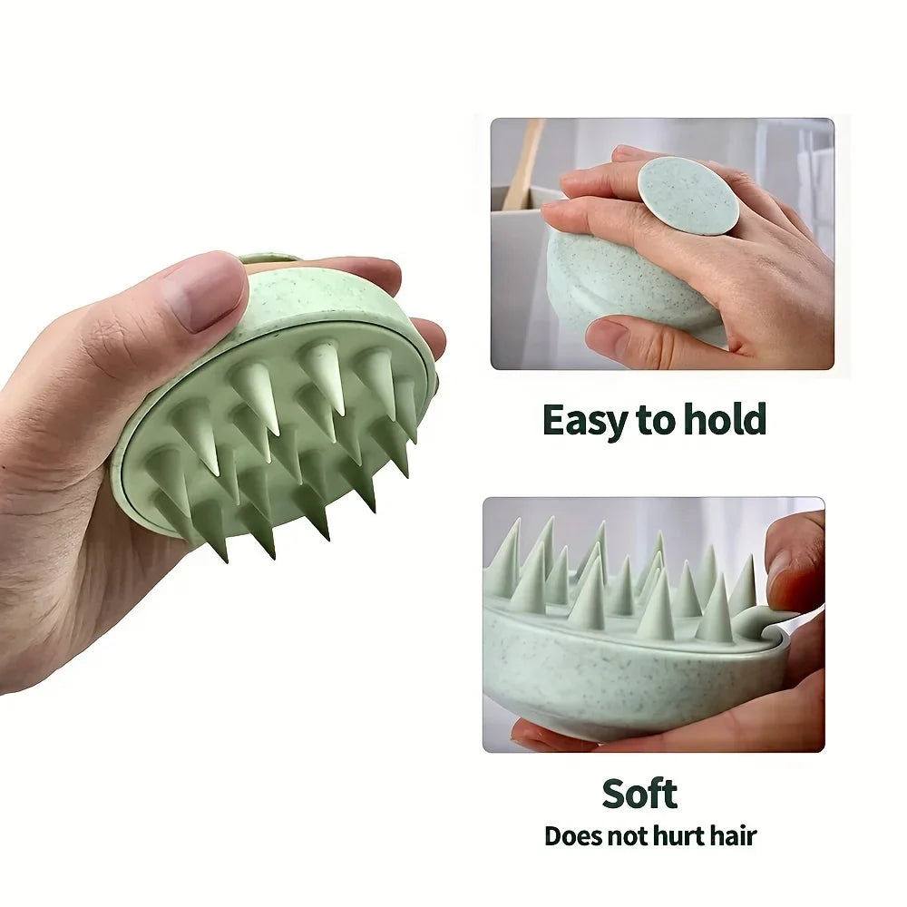 Silicone Scalp Massage Shampoo Brush – Shower Hair Care Tool