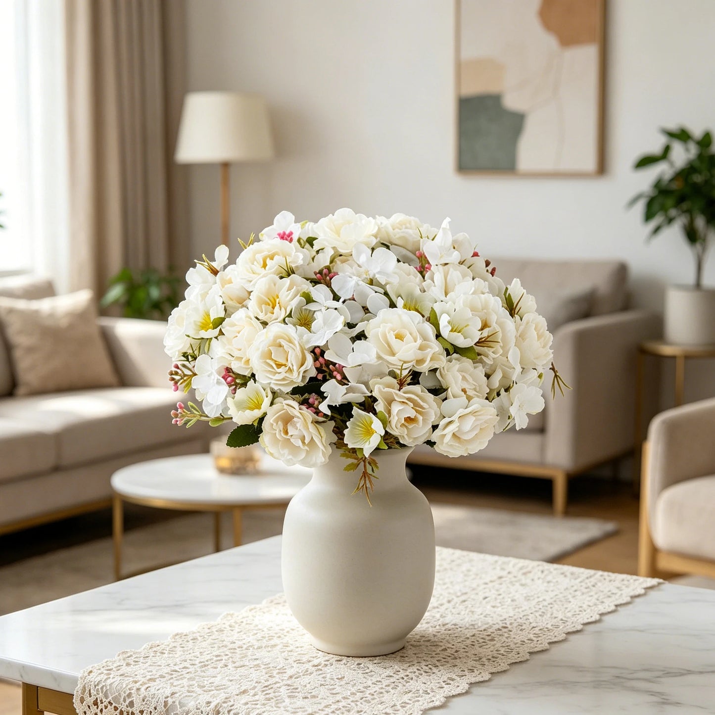 Silk Peony Artificial Flowers for Wedding, Home & Party Décor