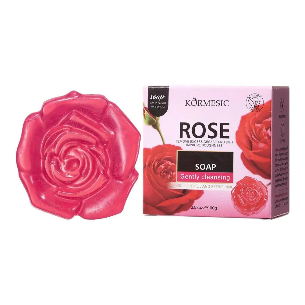 Rose Extract Cleansing Soap Bar – Exfoliating Face & Body Wash