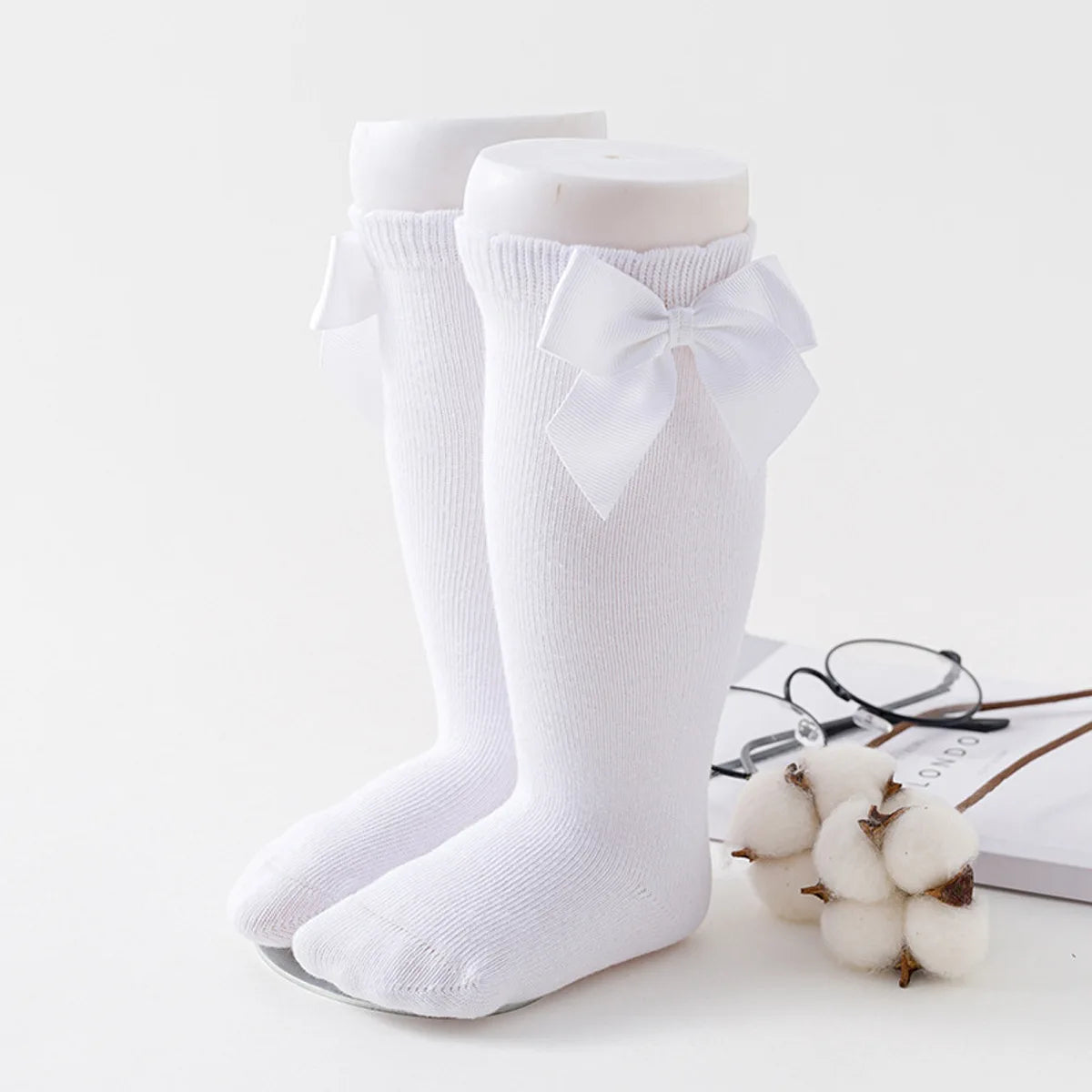 Girls Knee High Bowknot Socks | Toddler Kids Ages 0–6