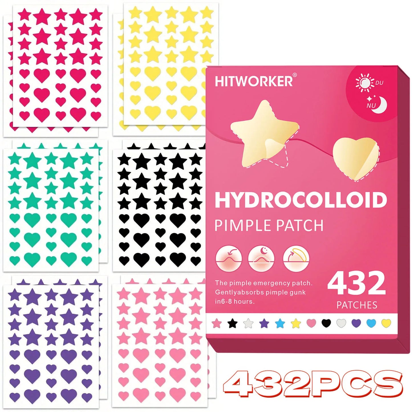 Invisible Waterproof Hydrocolloid Acne Patches – All Skin Types