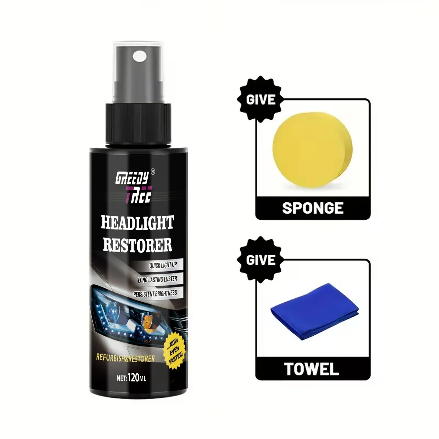 Headlight Restoration Kit – Anti-Yellowing & Oxidation Coating