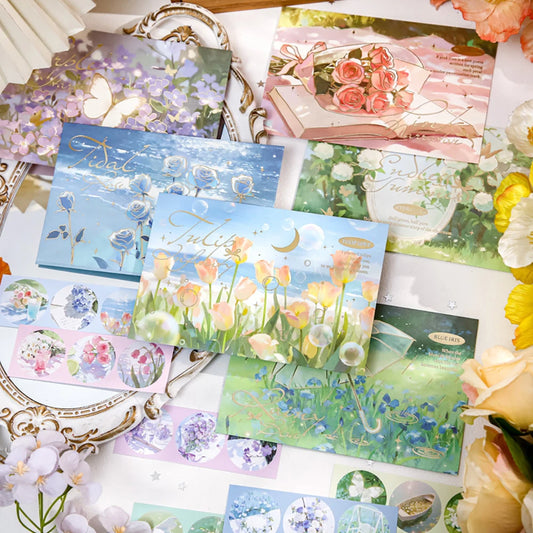 Romantic Scenery Stamping Envelope Poetry Petals Travel Commemorative Peaceful Pleasures Health and Wellness