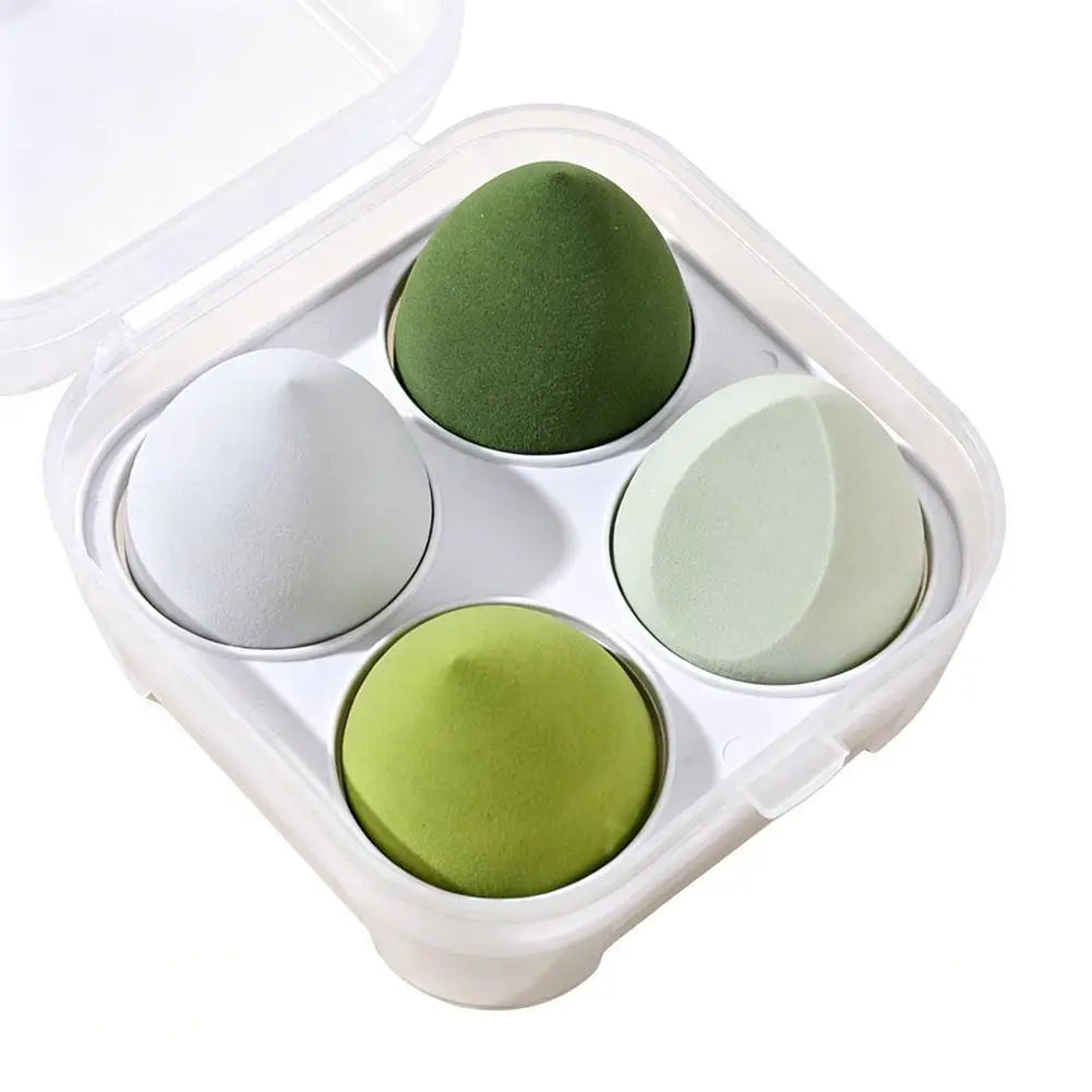4pcs Makeup Sponge Powder Puff Wet Dry Dual Use Beauty Blender Sponge Beauty Egg Foundation Makeup Sponge Cosmetic Ball Peaceful Pleasures Health and Wellness B