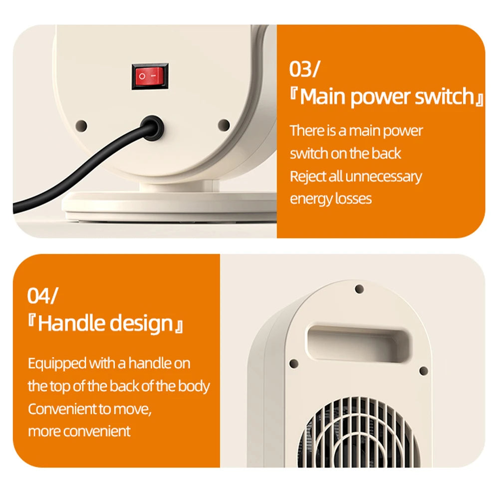 1200W Electric Heater Portable Fan Heaters 220V Room Heater Home Office Desktop Heaters Warmer Machine For Winter Warmer Peaceful Pleasures Health and Wellness