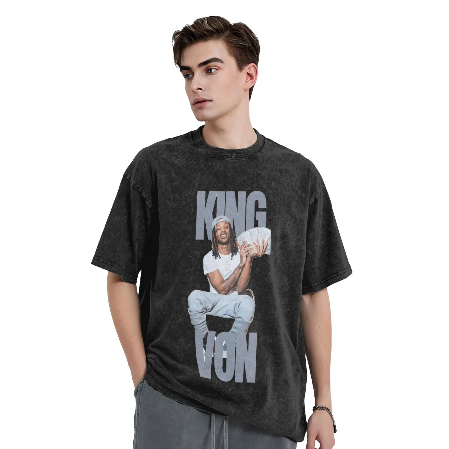 K-Kings Von T Shirt Men's 100% Cotton Funny T-Shirts O Neck CASH Tees Short Sleeve Clothing Unique Peaceful Pleasures Health and Wellness