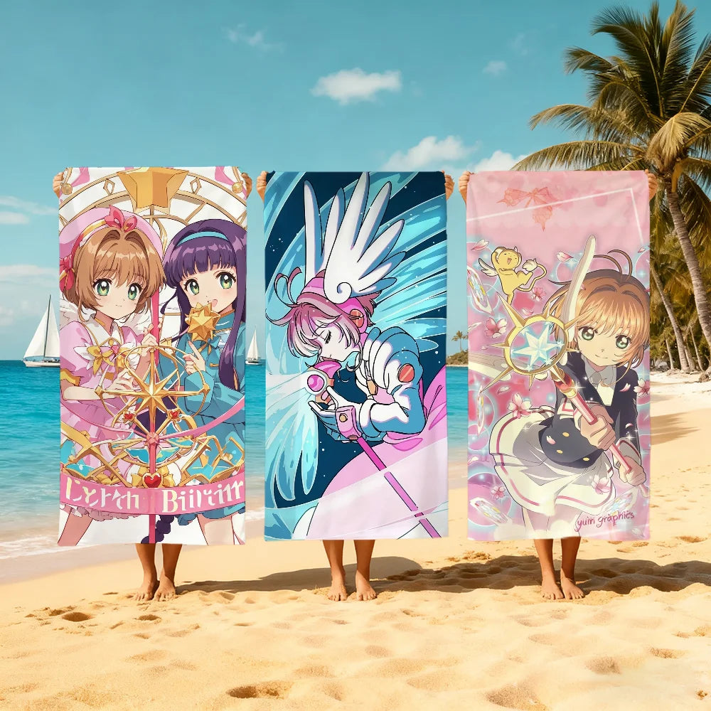 Cardcaptor Sakura Anime Quick-Dry Beach Towel | Soft & Absorbent Anime Beach Towel Peaceful Pleasures Health and Wellness